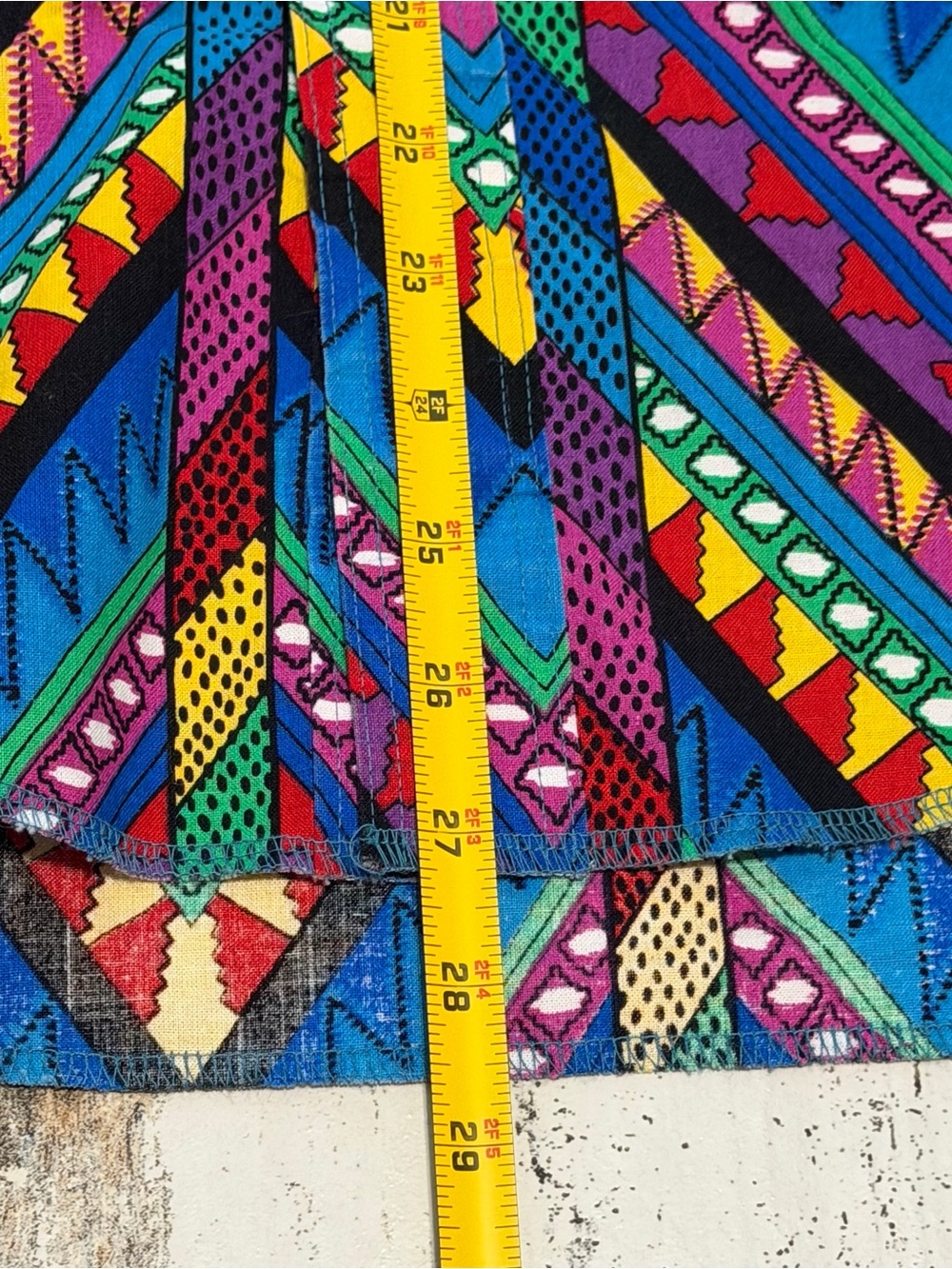 Vintage 90’s Wrangler Brushpopper Aztec Western X-long tails Shirt 15 1/2 - 34 - Picture 7 of 9